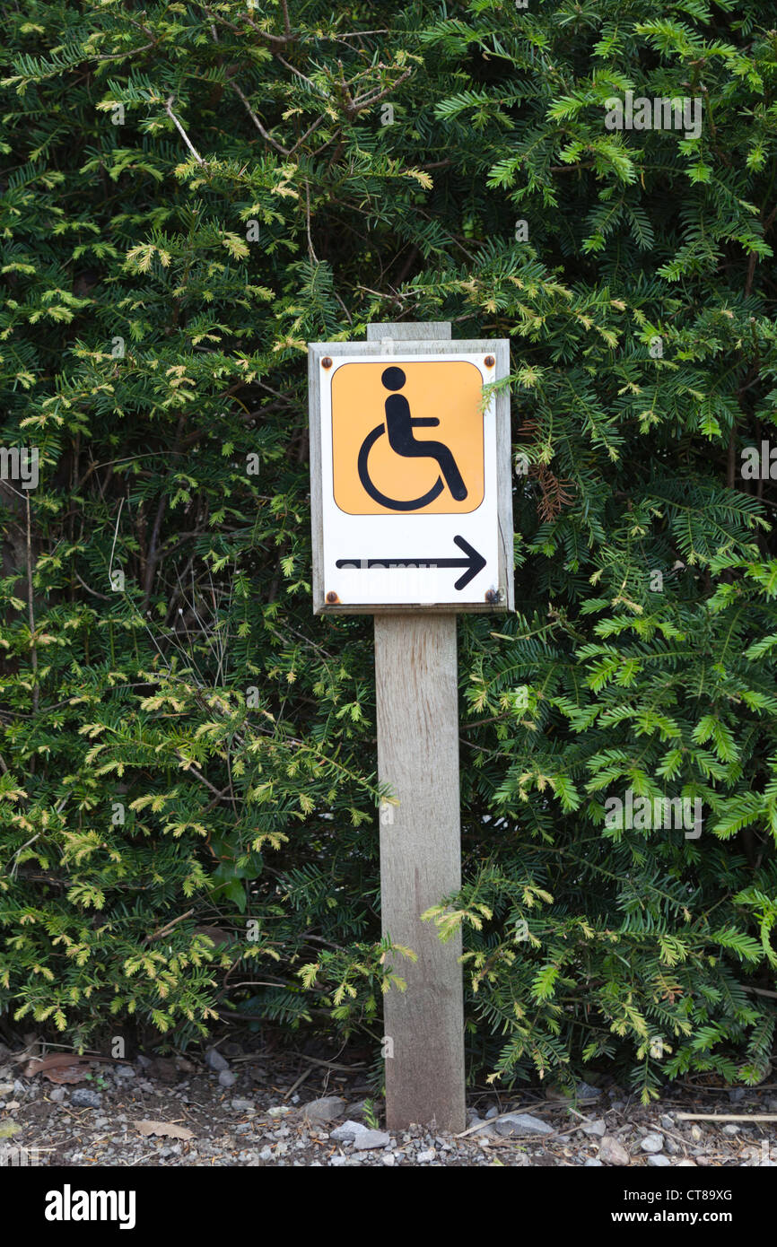 Accès pour chaises roulantes Sign Banque D'Images