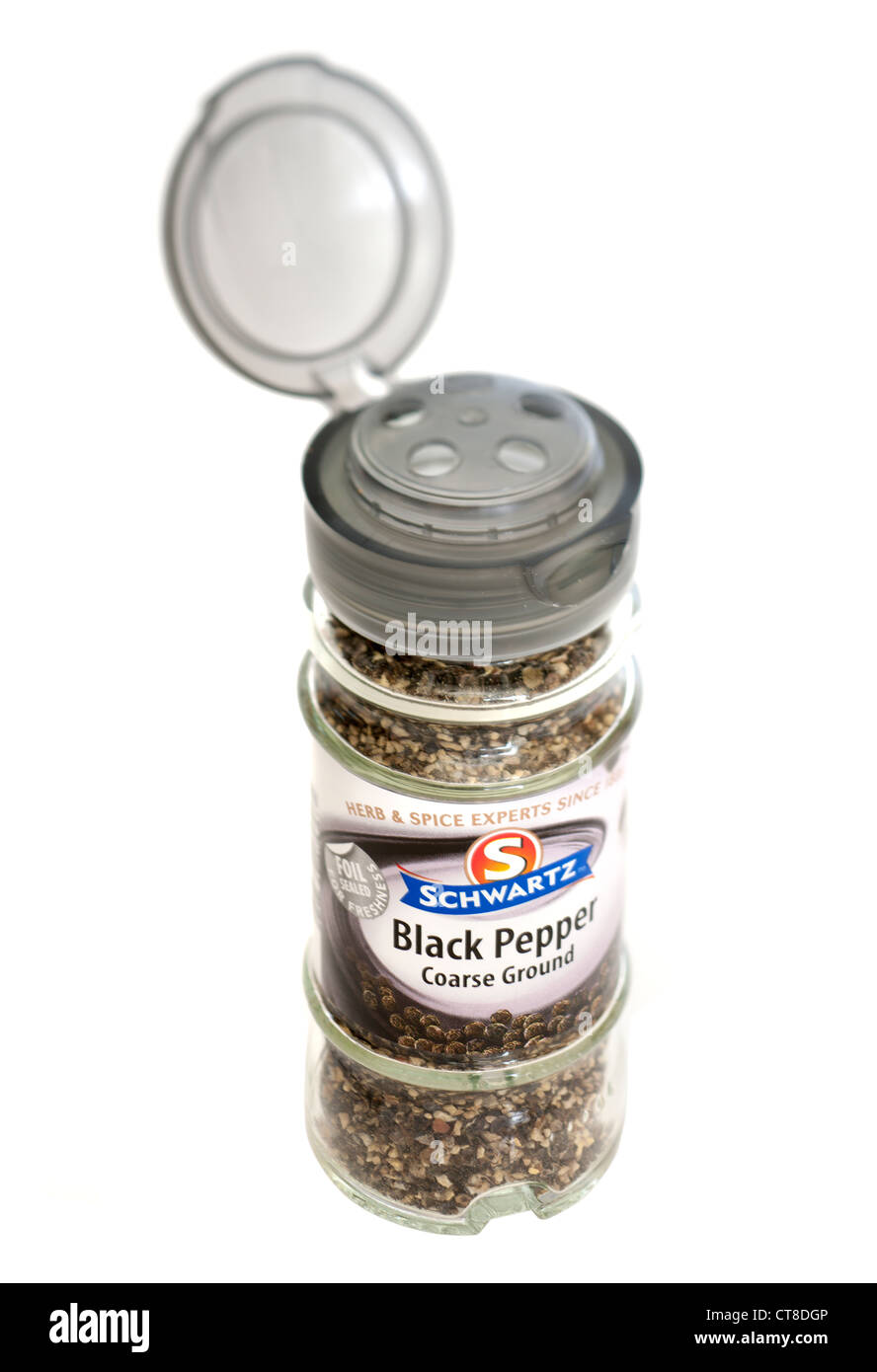 Schwartz poivre noir gros shaker Banque D'Images