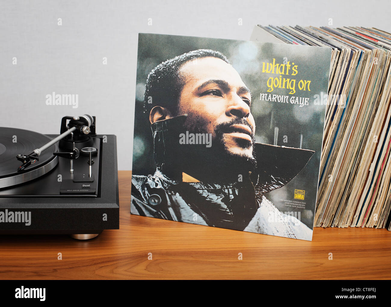 Ce qui se passe est le onzième album studio du musicien soul Marvin Gaye. Banque D'Images