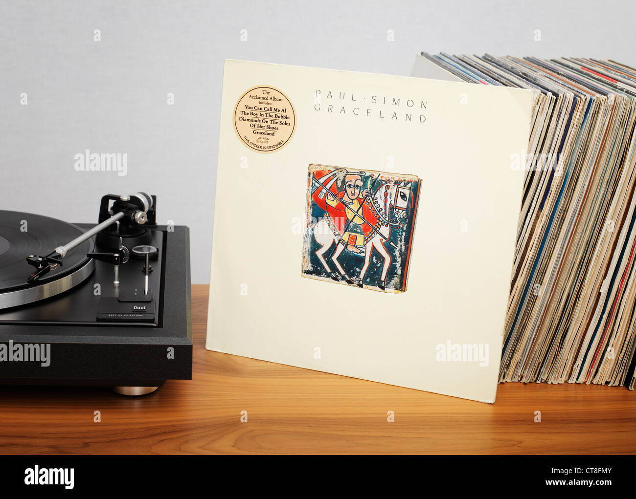 Graceland est le septième album studio du musicien folk Paul Simon, publié en août 1986. Banque D'Images