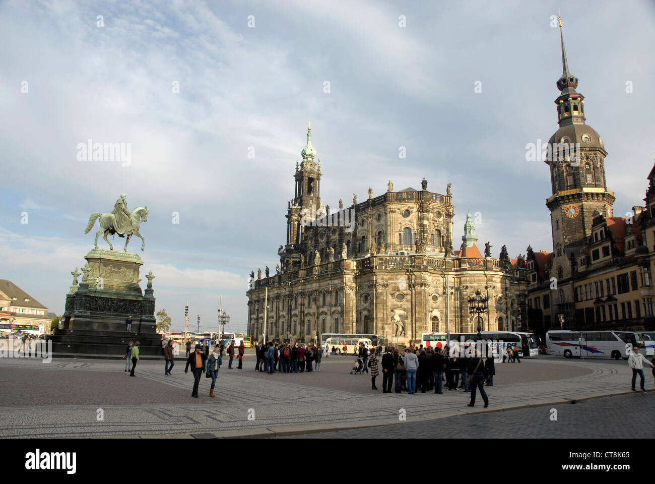 Bâtiments reconstruits au centre ville de Dresden, Allemagne Banque D'Images