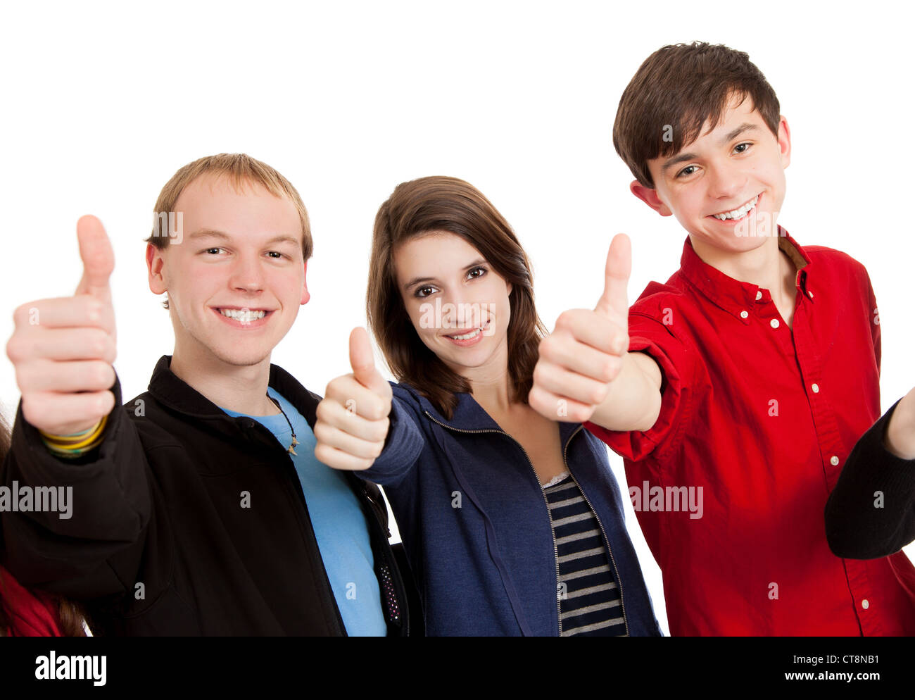 Trois adolescents heureux Banque D'Images