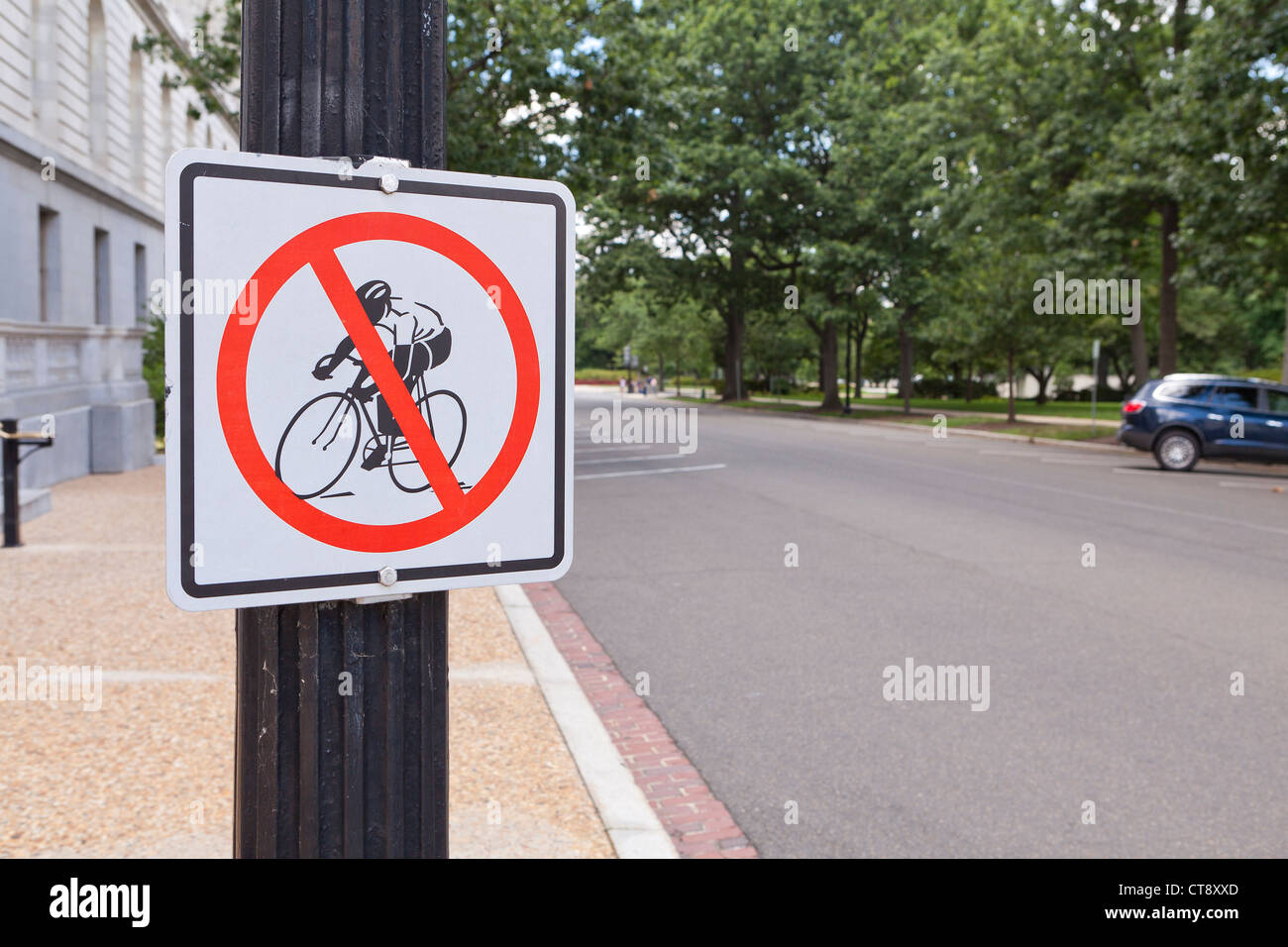 Aucun signe des vélos Banque D'Images