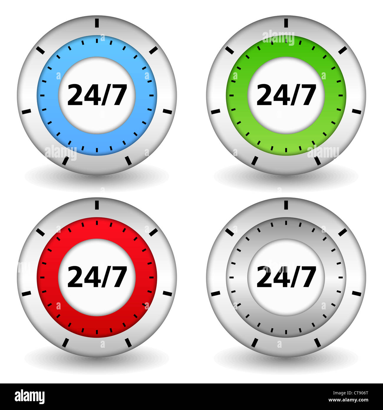 Concept de 24/7 Banque D'Images