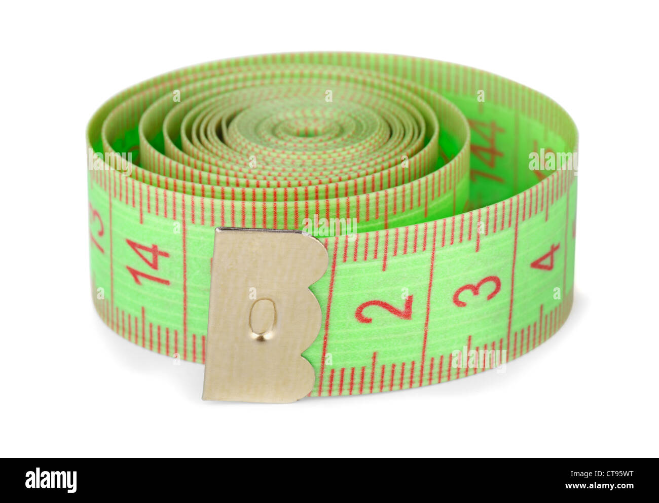 Ruban laminé vert isolated on white Banque D'Images