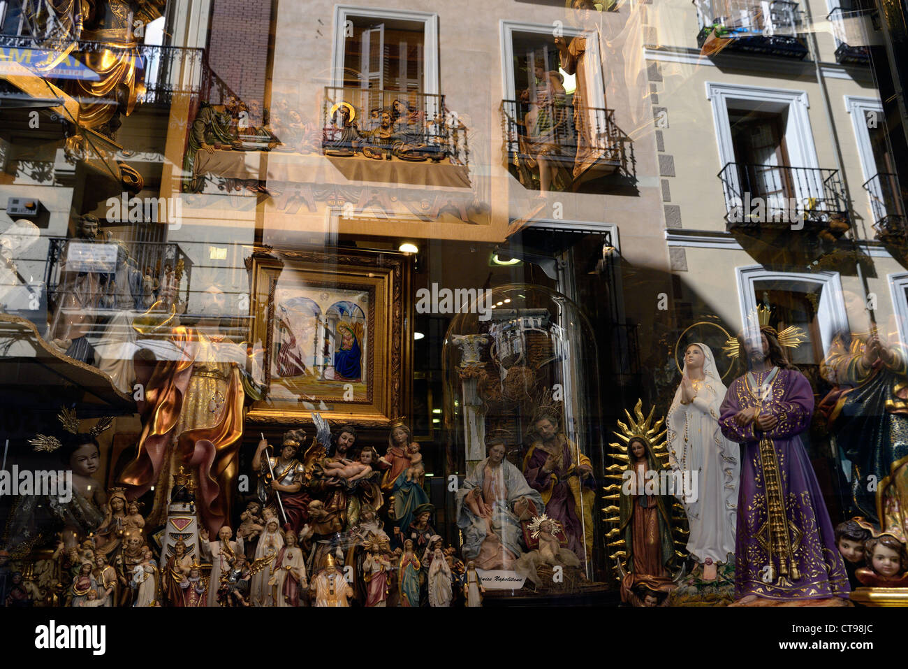 Reliques de Madrid shop window Banque D'Images