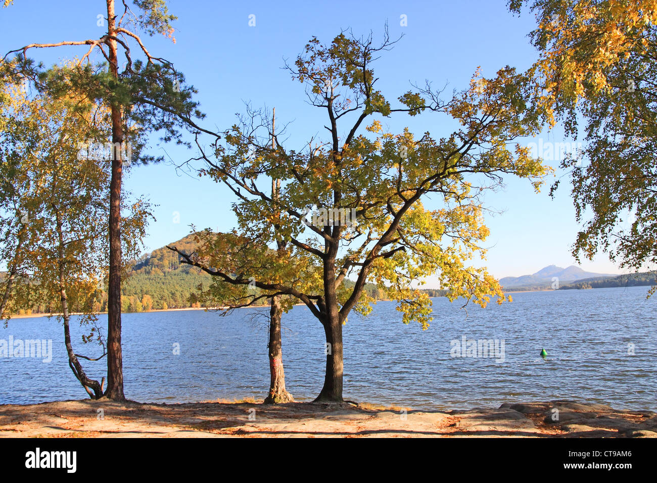 Macha lake en automne, République Tchèque Banque D'Images