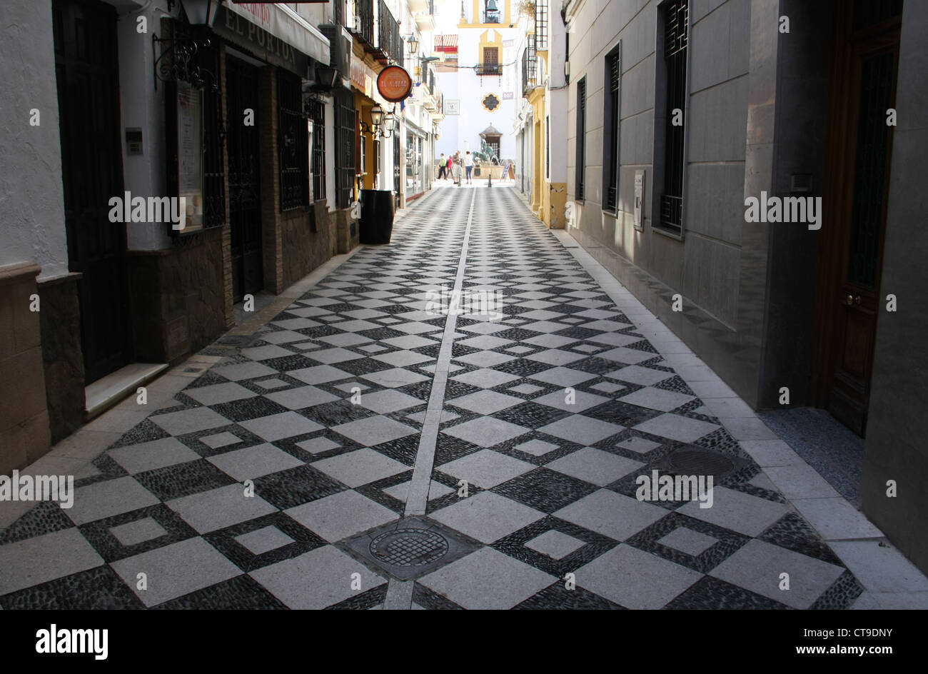 Dans la rue Ronda en Espagne. Banque D'Images