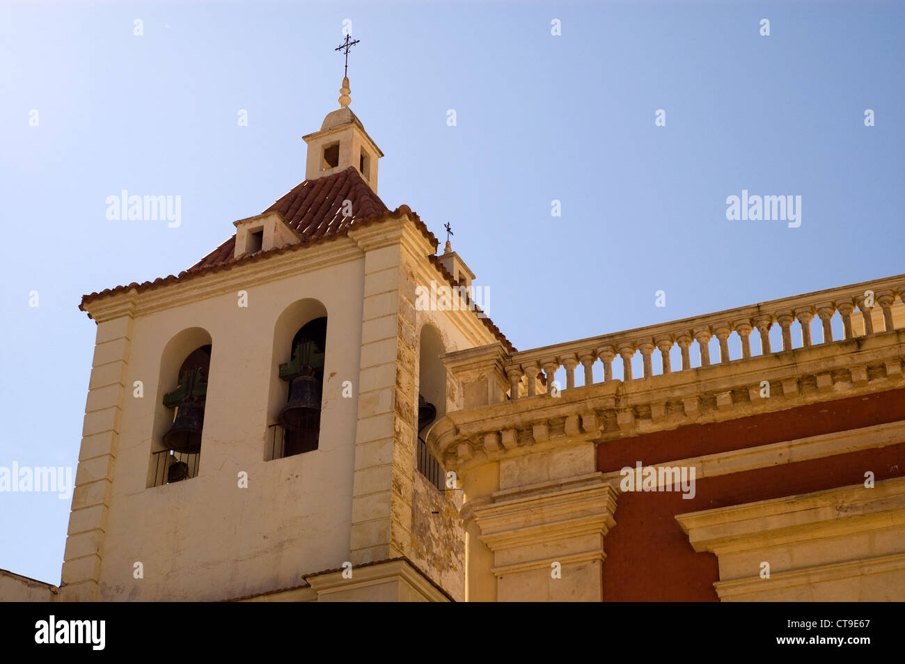 Adjacent à l'Église l'Ancien hôtel de ville de Mazarron, Provence de Murcie, Espagne. Banque D'Images