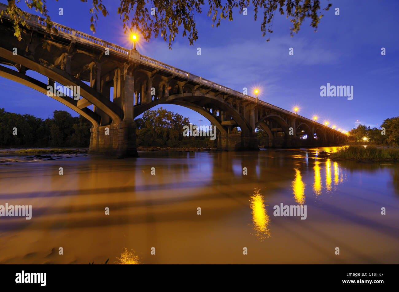 Pont de la rue Gervais à Columbia, en Caroline du Sud, USA. Banque D'Images
