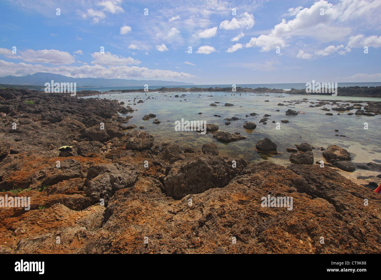 Pupukea tide pools sur la côte nord d'Oahu, Hawaii Banque D'Images