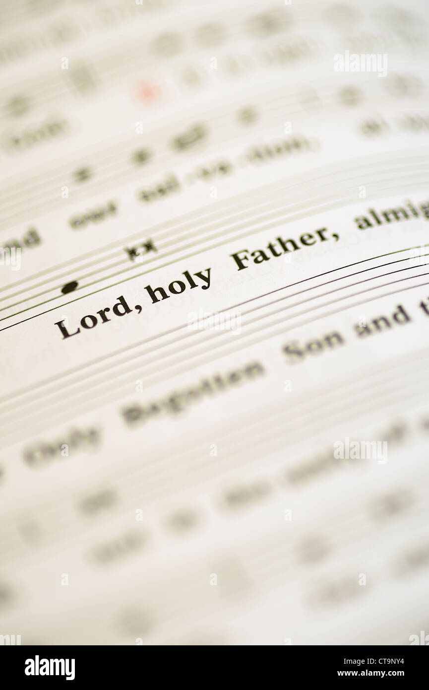 Texte liturgique sacrée. Banque D'Images