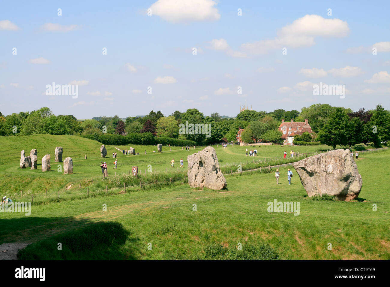 Le cercle de pierre préhistorique Avebury Wiltshire Engand UK Banque D'Images