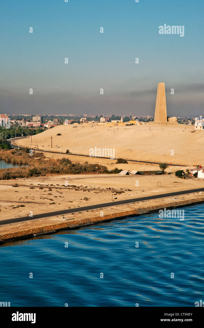 Moyen Orient. L'Égypte. Ismaïlia. Canal de Suez. Monument de la défense.t Banque D'Images