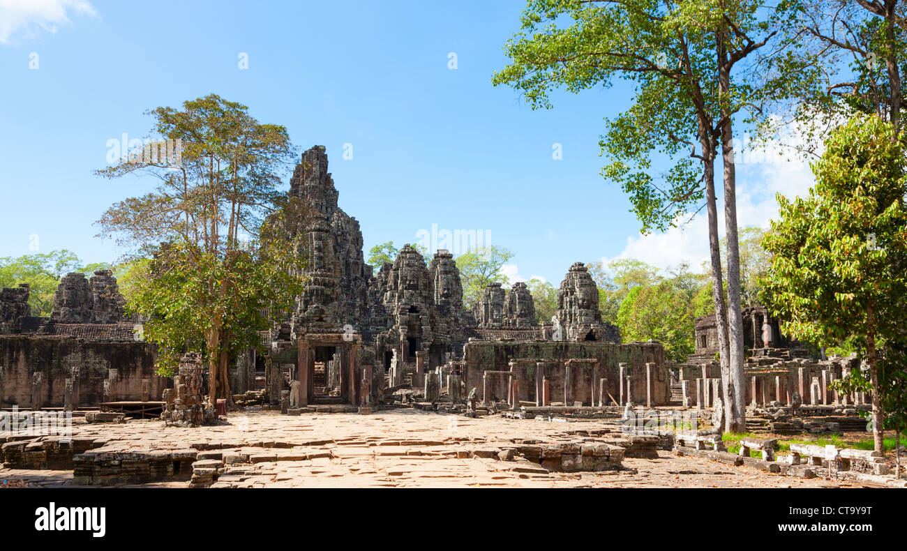 Temple Bayon au Cambodge Banque D'Images