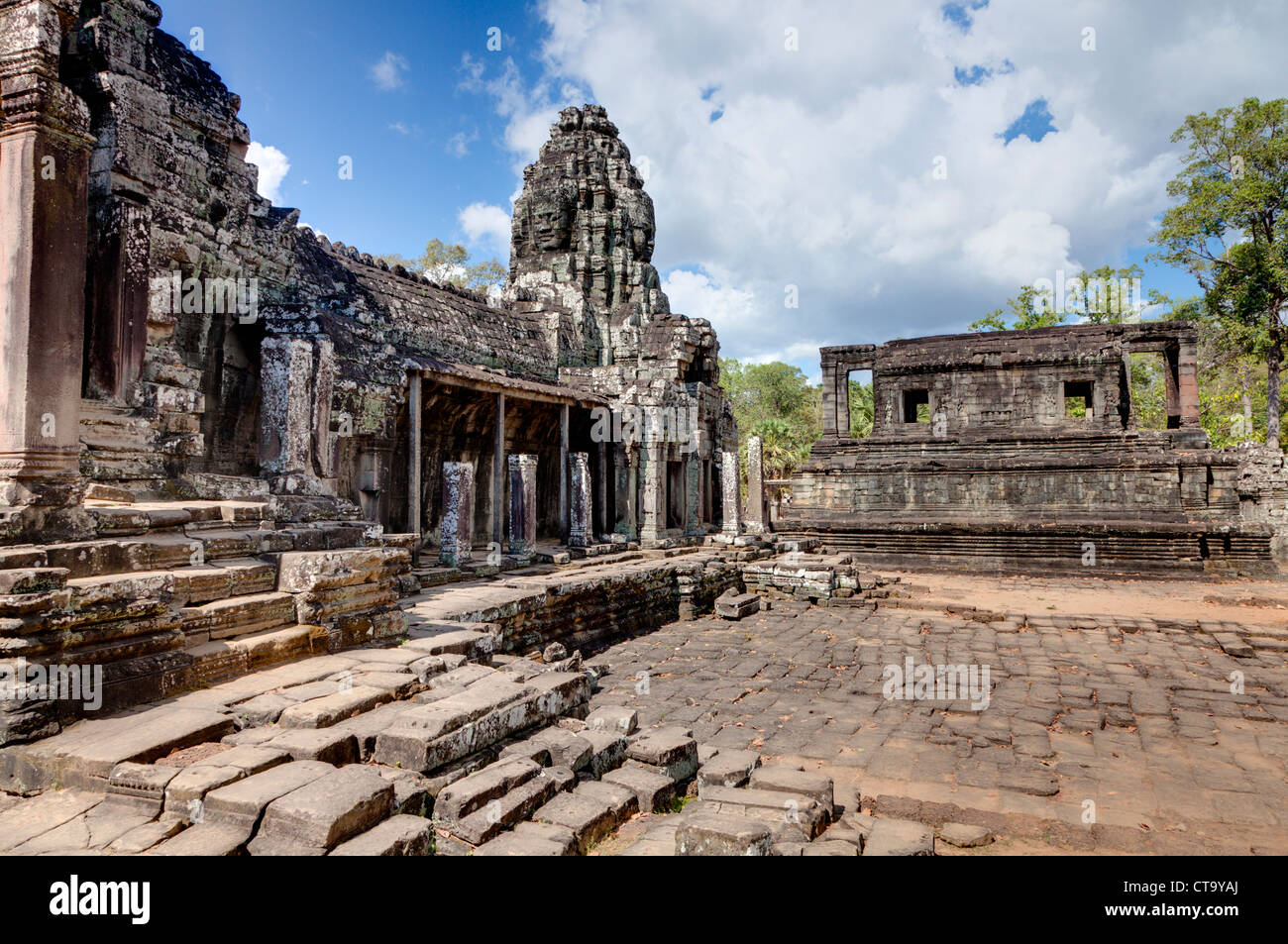 Temple Bayon au Cambodge Banque D'Images