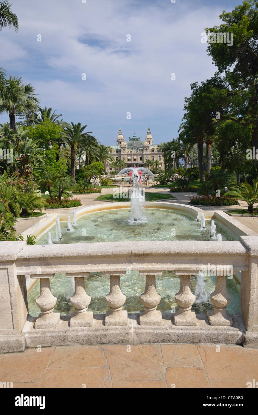 Le Casino de Monte Carlo dans les jardins des boulingrins, Monte Carlo, Principauté de Monaco Banque D'Images