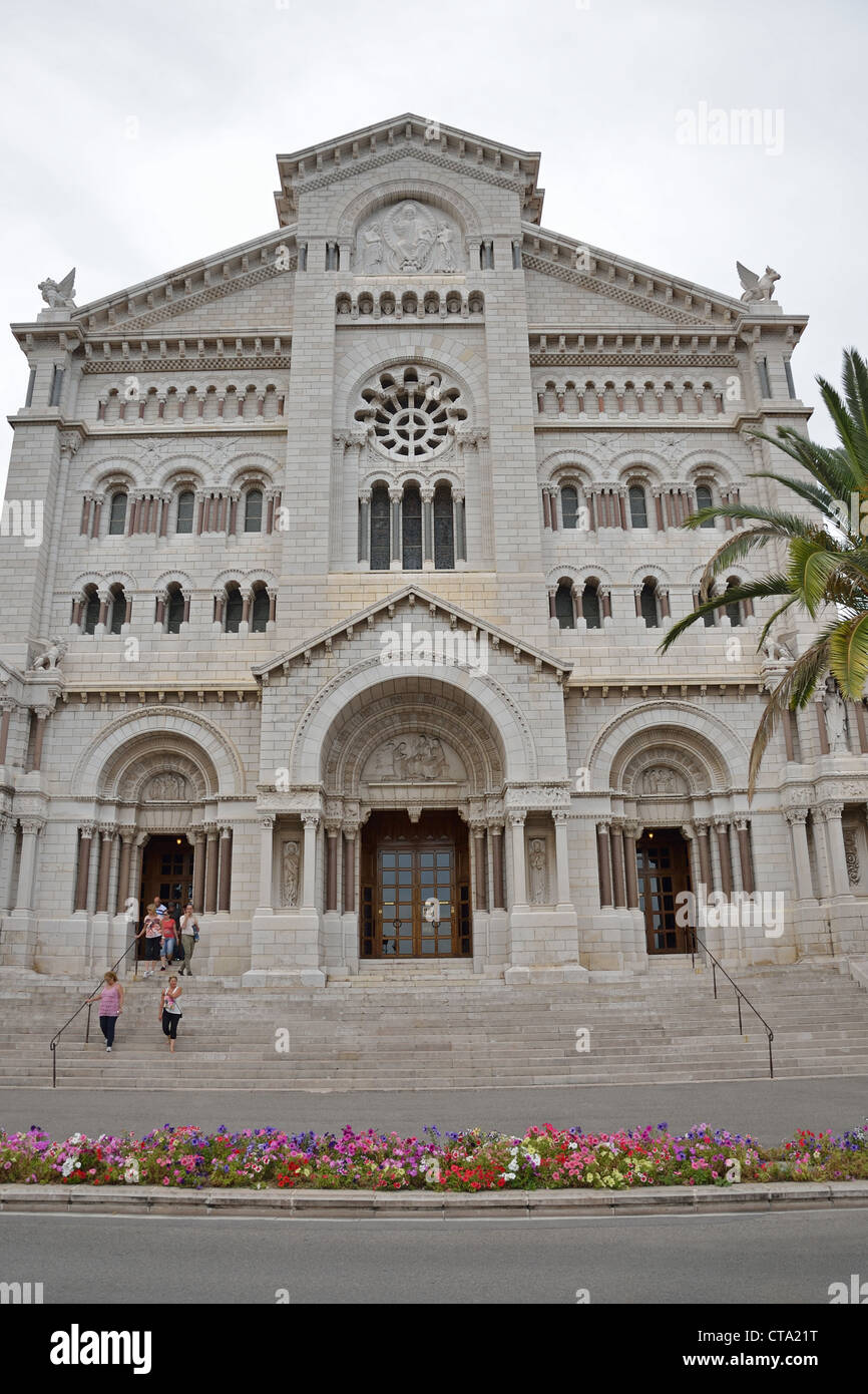 La Cathédrale de Monaco (la cathédrale de Saint Nicolas), Monaco-Ville, Principauté de Monaco Banque D'Images