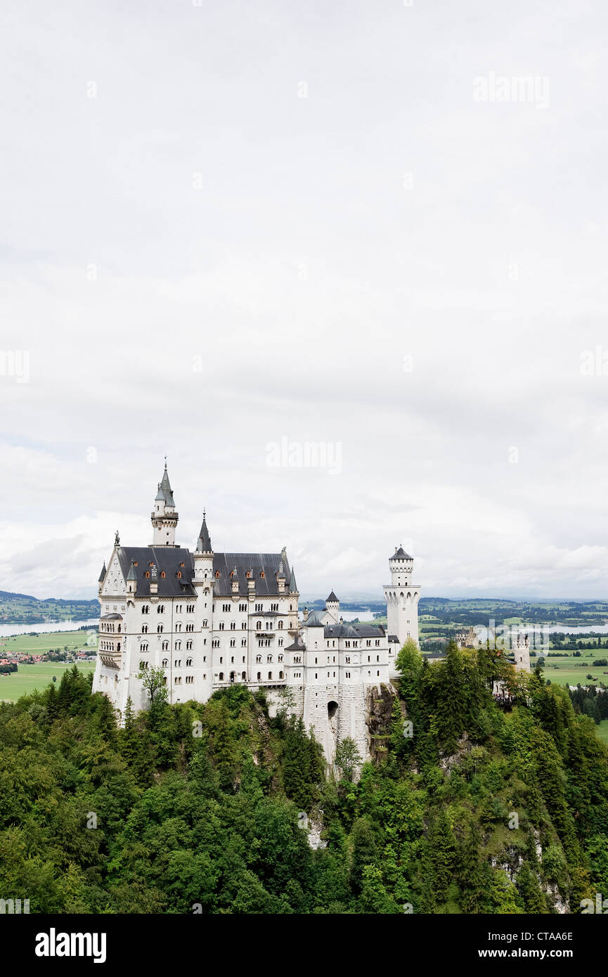 Le château de Neuschwanstein, Hohenschwangau près de Füssen, Allgaeu, Bavaria, Germany Banque D'Images