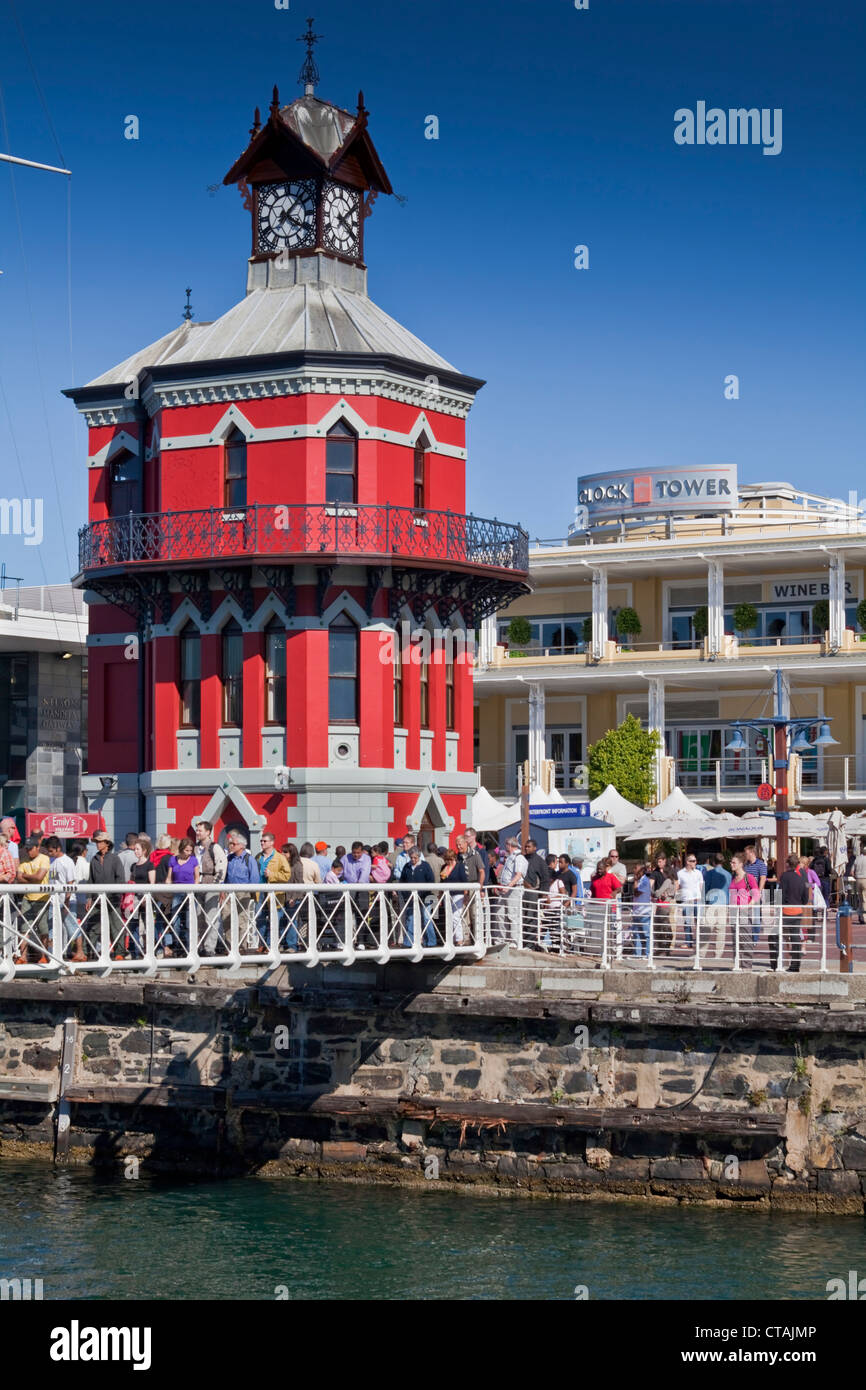 Le clocktower au Victoria and Alfred Waterfront à Cape Town, Cape Town, Western Cape, Afrique du Sud Banque D'Images