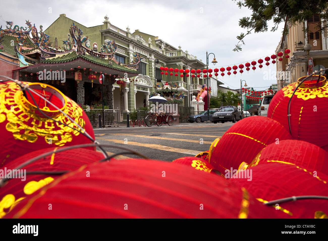 Temple chinois dans la ville historique de George Town, Penang, Malaisie de l'île et de l'état, en Asie du sud-est Banque D'Images