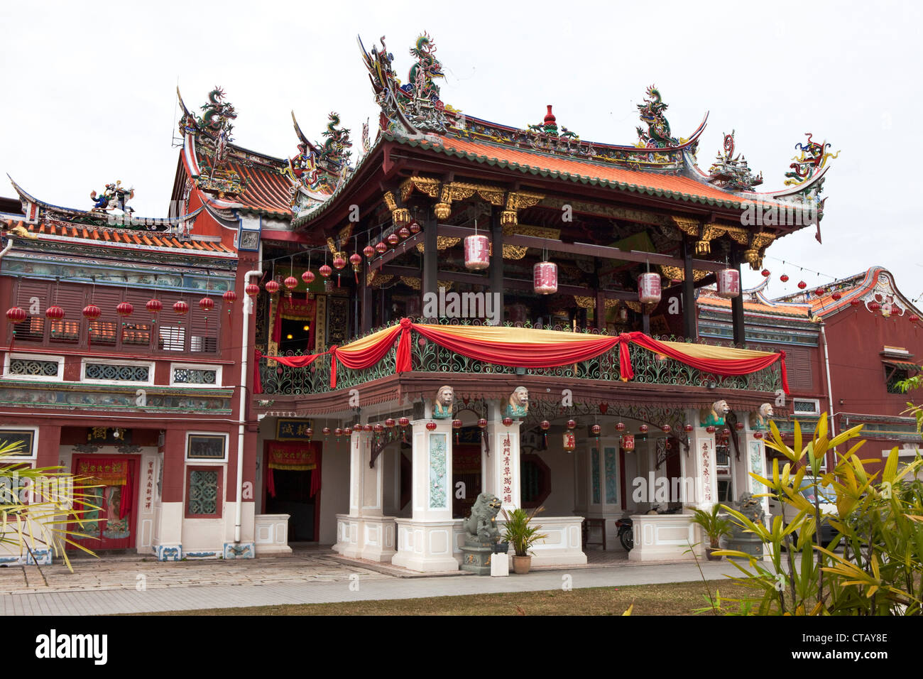 Temple chinois dans la ville historique de George Town, Penang, Malaisie de l'île et de l'état, en Asie du sud-est Banque D'Images