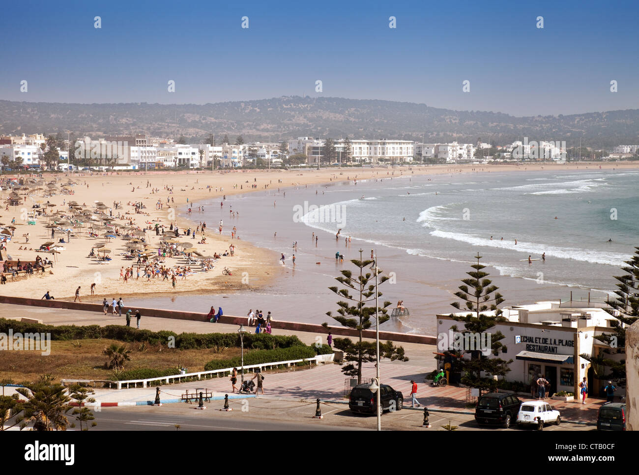 La plage à Essaouira, Maroc Sud Banque D'Images