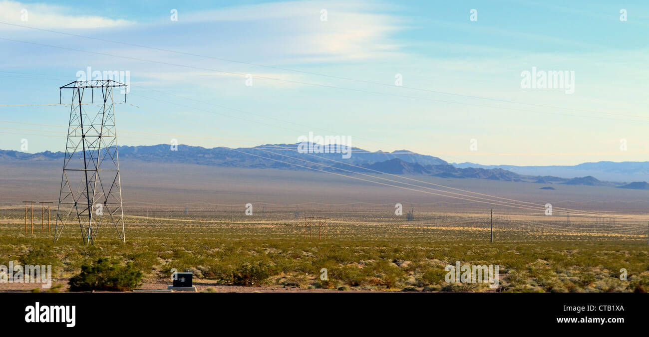 Le désert du Nevada pas trop loin du lac Mead sur la route 93 Banque D'Images