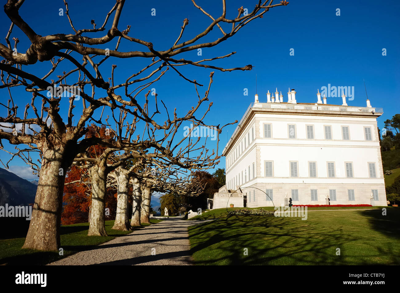 Aristocratique ancienne villa italienne sur le Lac de Como, Italie Banque D'Images