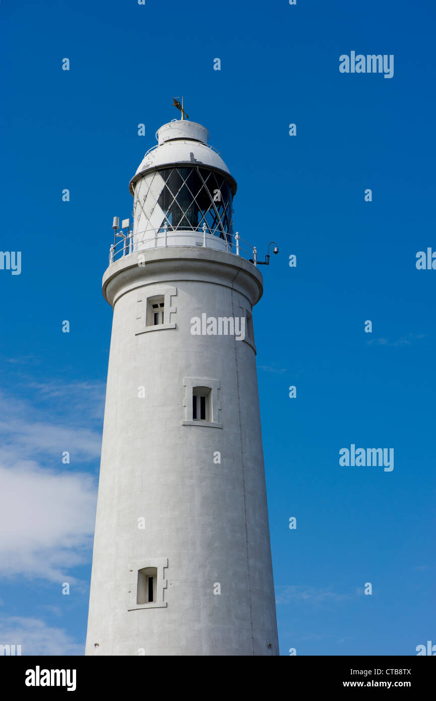 Le phare de Sainte Marie, Saint Mary's Island, Whitley Bay, North Tyneside, Tyne et Wear, Angleterre Banque D'Images