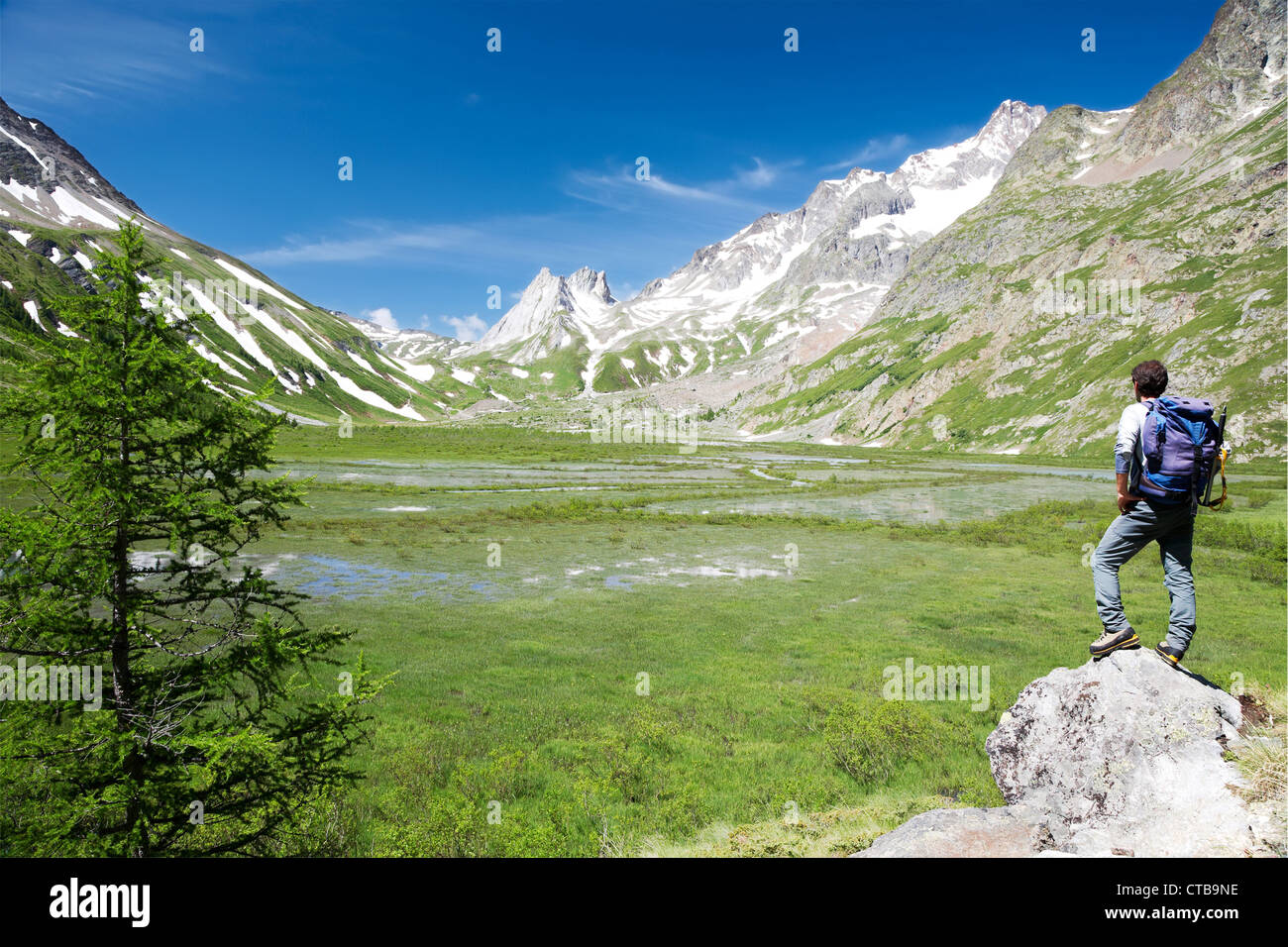 LAC COMBAL VAL VENY COURMAYEUR ITALIE Photo Stock - Alamy