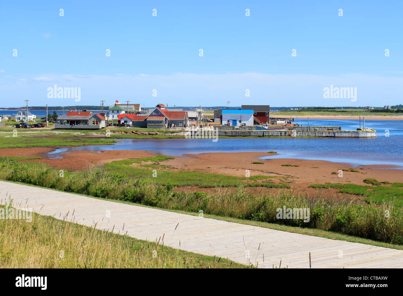 Son port pittoresque dans North Rustico, Prince Edward Island, Canada Banque D'Images