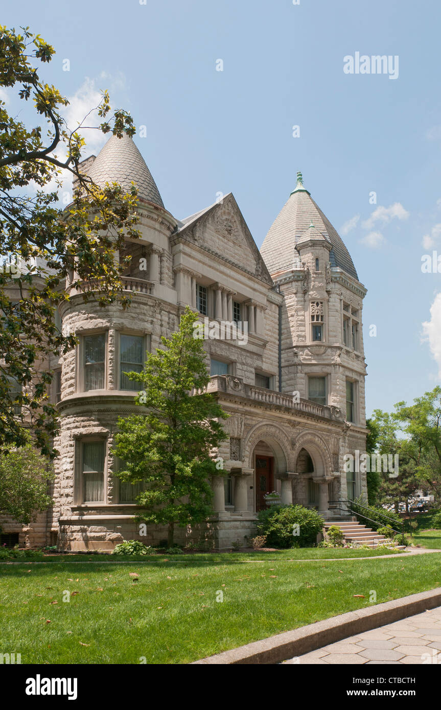 New York, Old Louisville, quartier- Conrad Caldwell House Museum, Victorian style néo-manoir construit 1890. Banque D'Images