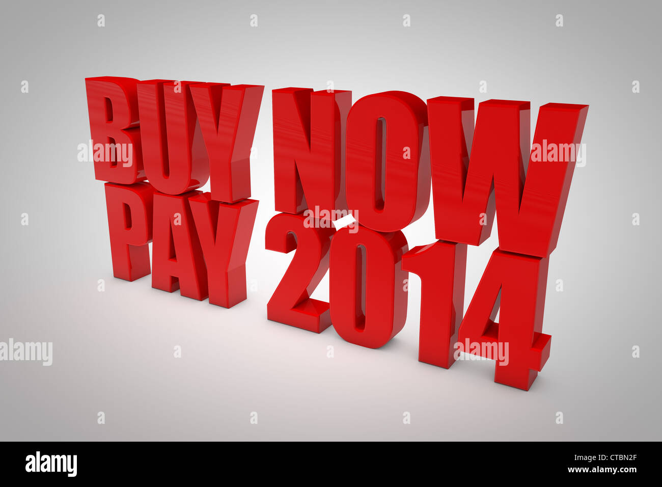 Acheter maintenant payer 2014 graphique 3D illustration, situé dans un environnement de studio high key Banque D'Images