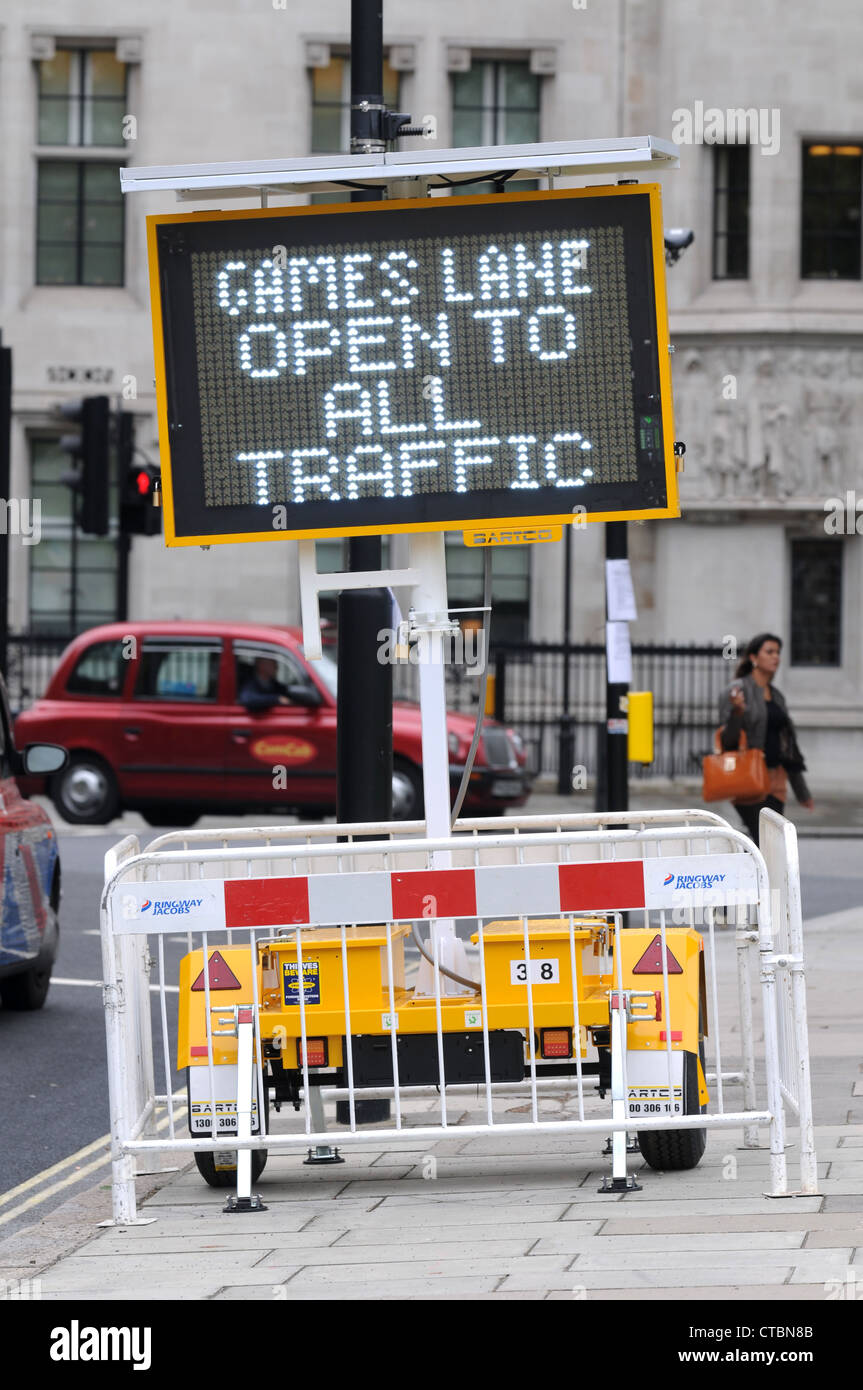 Jeux olympiques la voie ouverte à l'ensemble du trafic, Londres, Angleterre, Royaume-Uni Banque D'Images