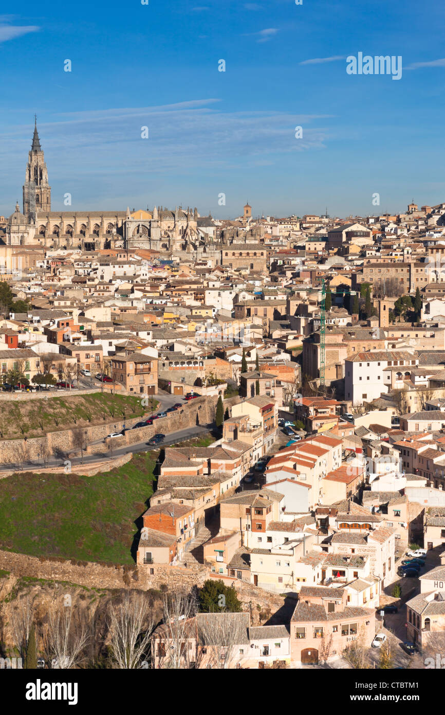 Vieille ville de Tolède, Espagne voir. Shot verticale Banque D'Images