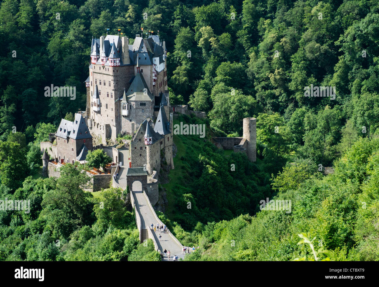 Le château de Burg Eltz près de la vallée de la rivière Mosel en Rhénanie-Palatinat en Allemagne Banque D'Images