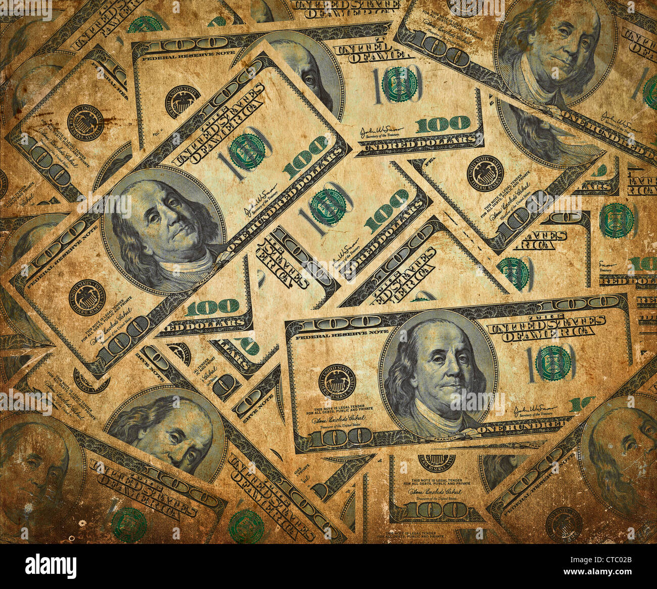 L'image de 100 dollars un billets Banque de photographies et d’images à ...