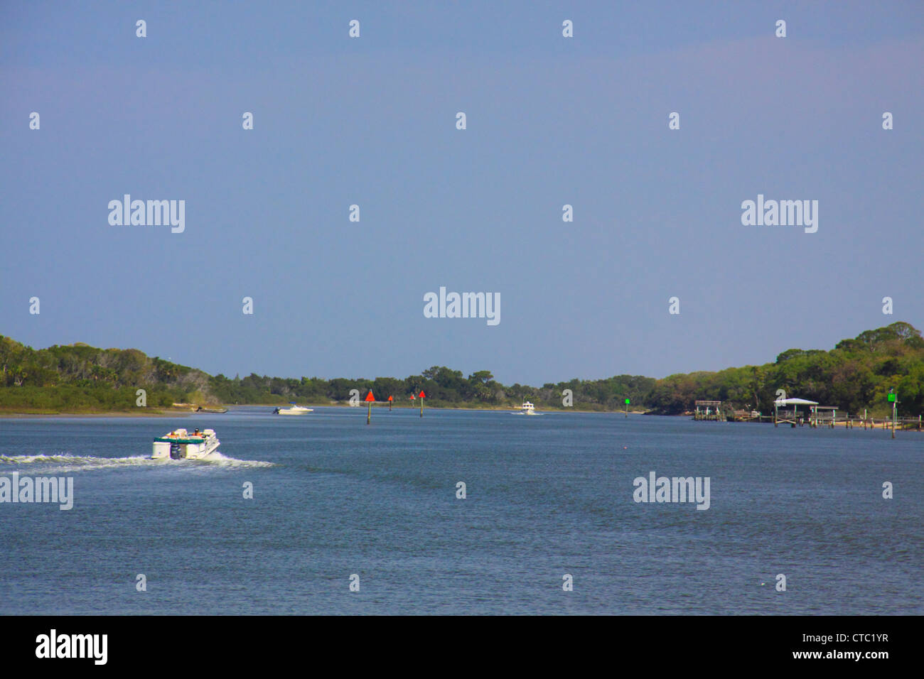 INTRACOASTAL WATERWAY, PARC D'ÉTAT DE WASHINGTON OAKS GARDENS, Palm Coast, en Floride, USA Banque D'Images