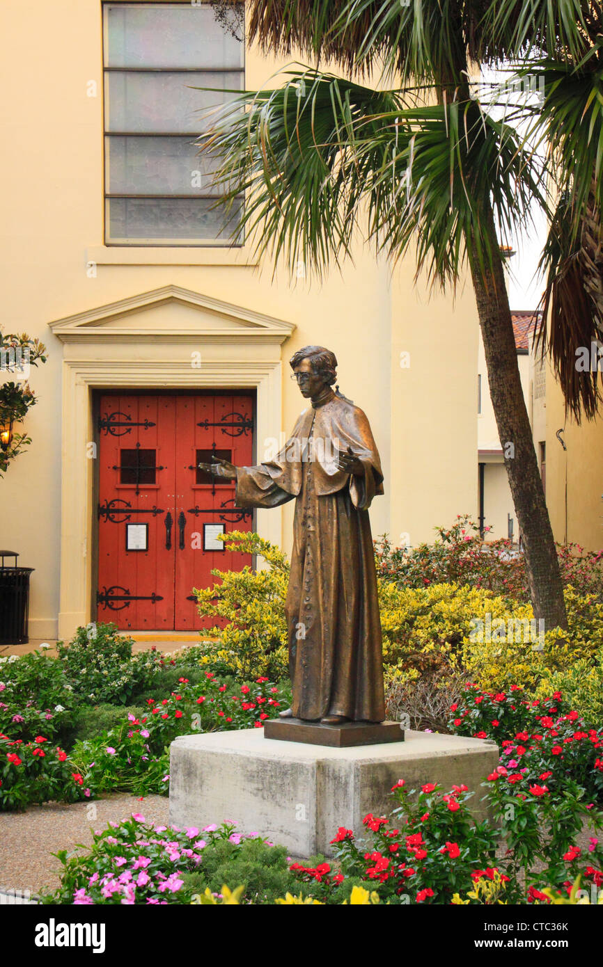 Le père Felix Varela, Basilique Cathédrale, du centre-ville historique, Saint Augustine, Floride, USA Banque D'Images