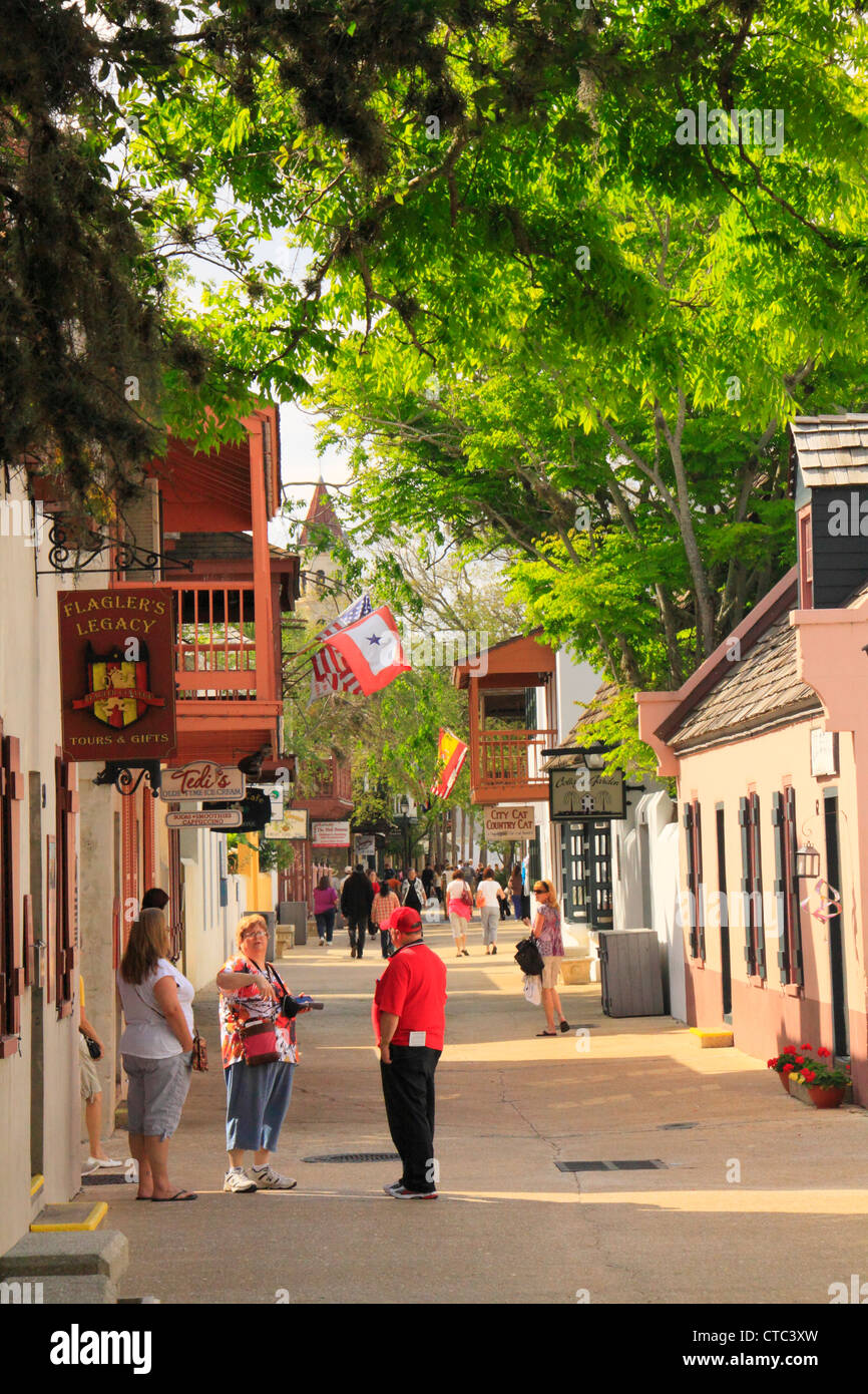 Le centre-ville historique, Saint Augustine, Floride, USA Banque D'Images
