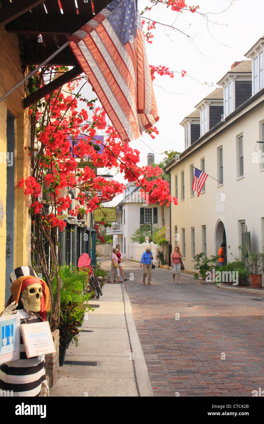 Le centre-ville historique, Saint Augustine, Floride, USA Banque D'Images