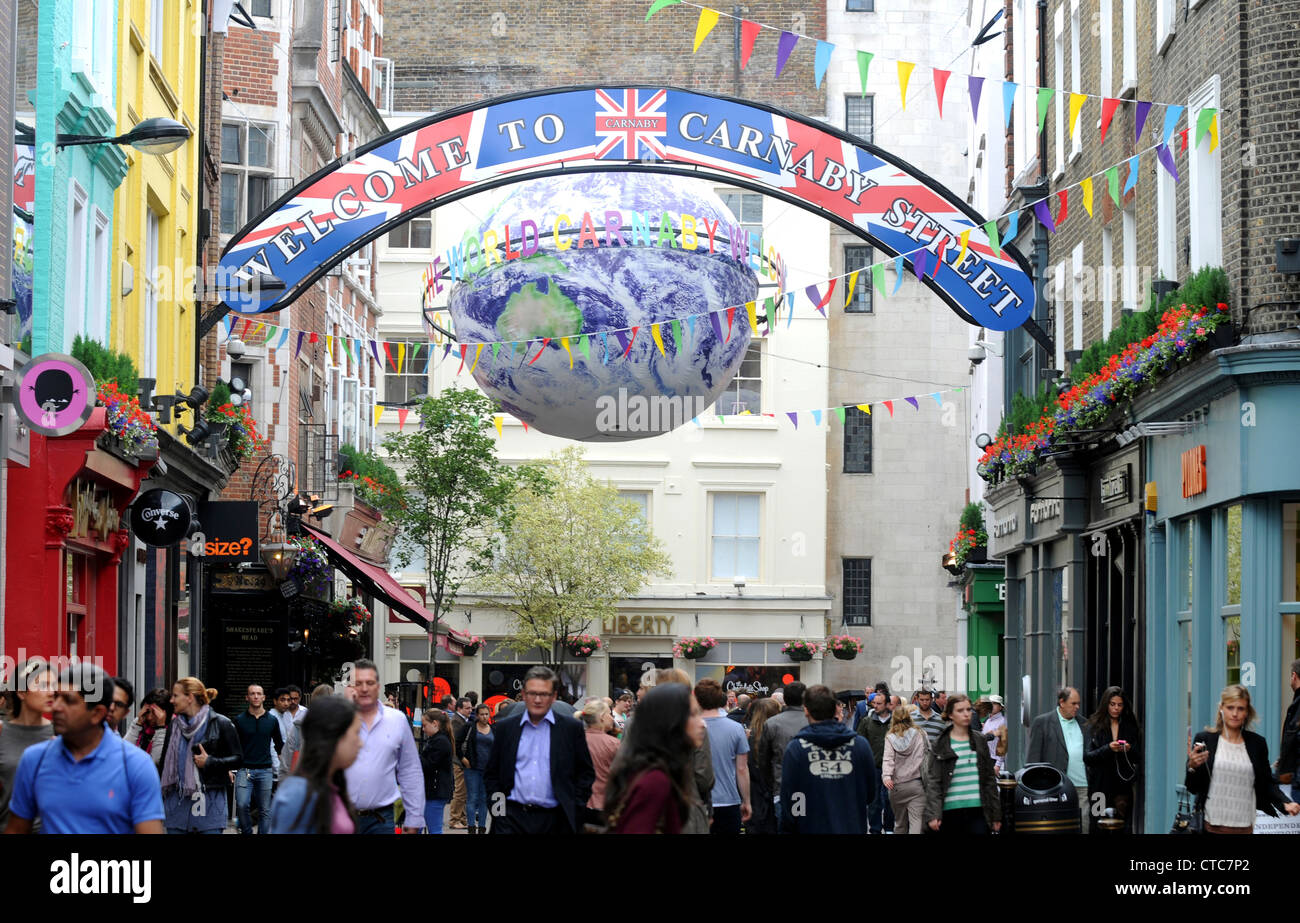 'Carnaby Street" à Soho, Londres, Angleterre, Royaume-Uni Banque D'Images