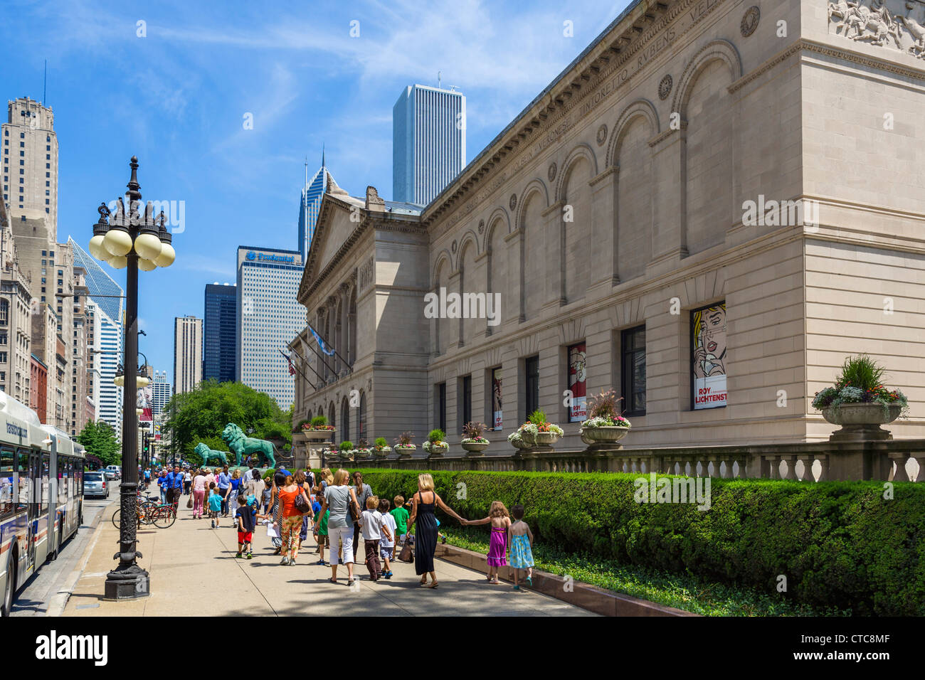 L'Art Institute de Chicago sur Michigan Avenue, Chicago, Illinois, États-Unis Banque D'Images