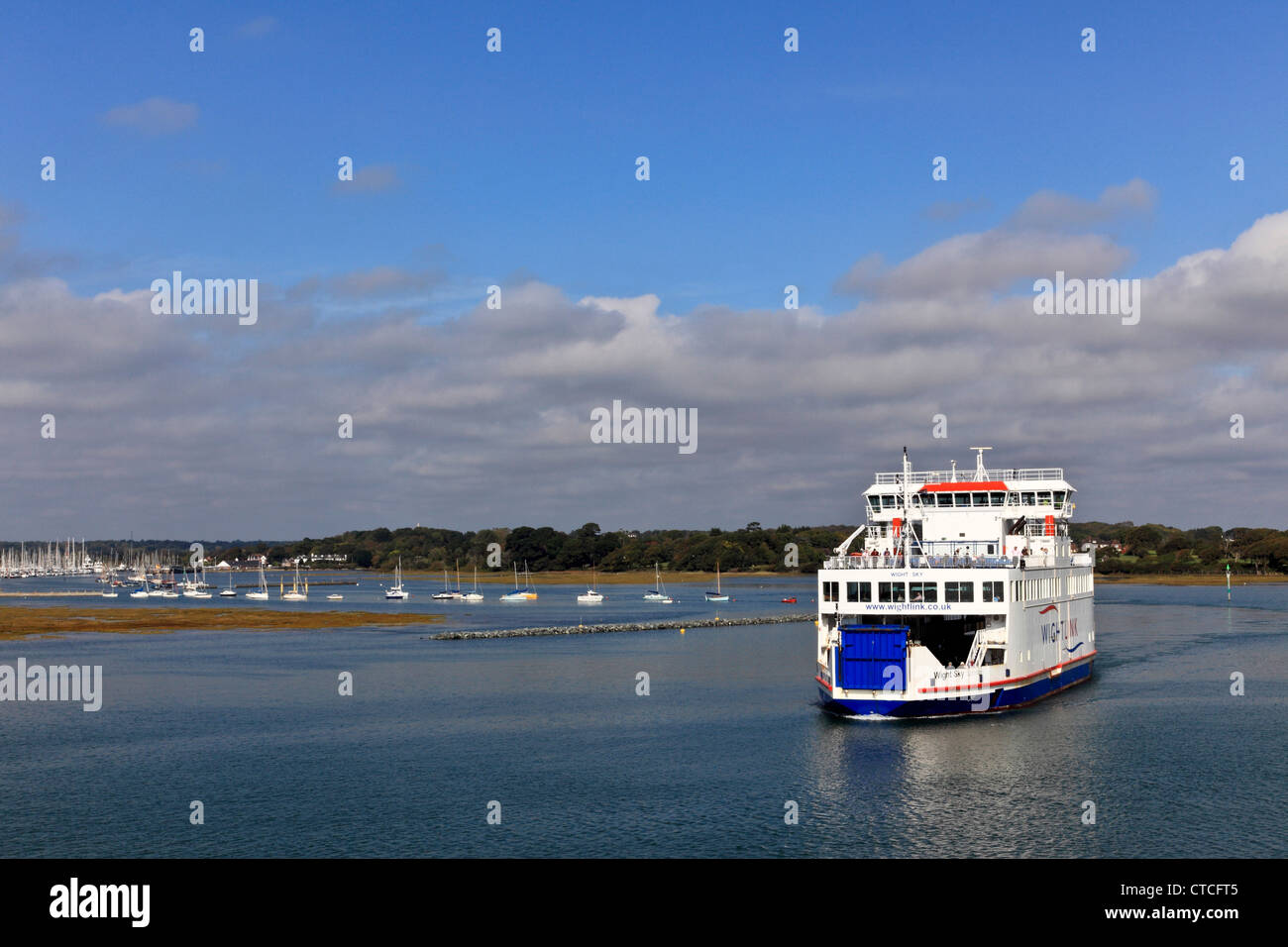 4129. Wight-Link Ferry Lymington, Hampshire, Royaume-Uni Banque D'Images