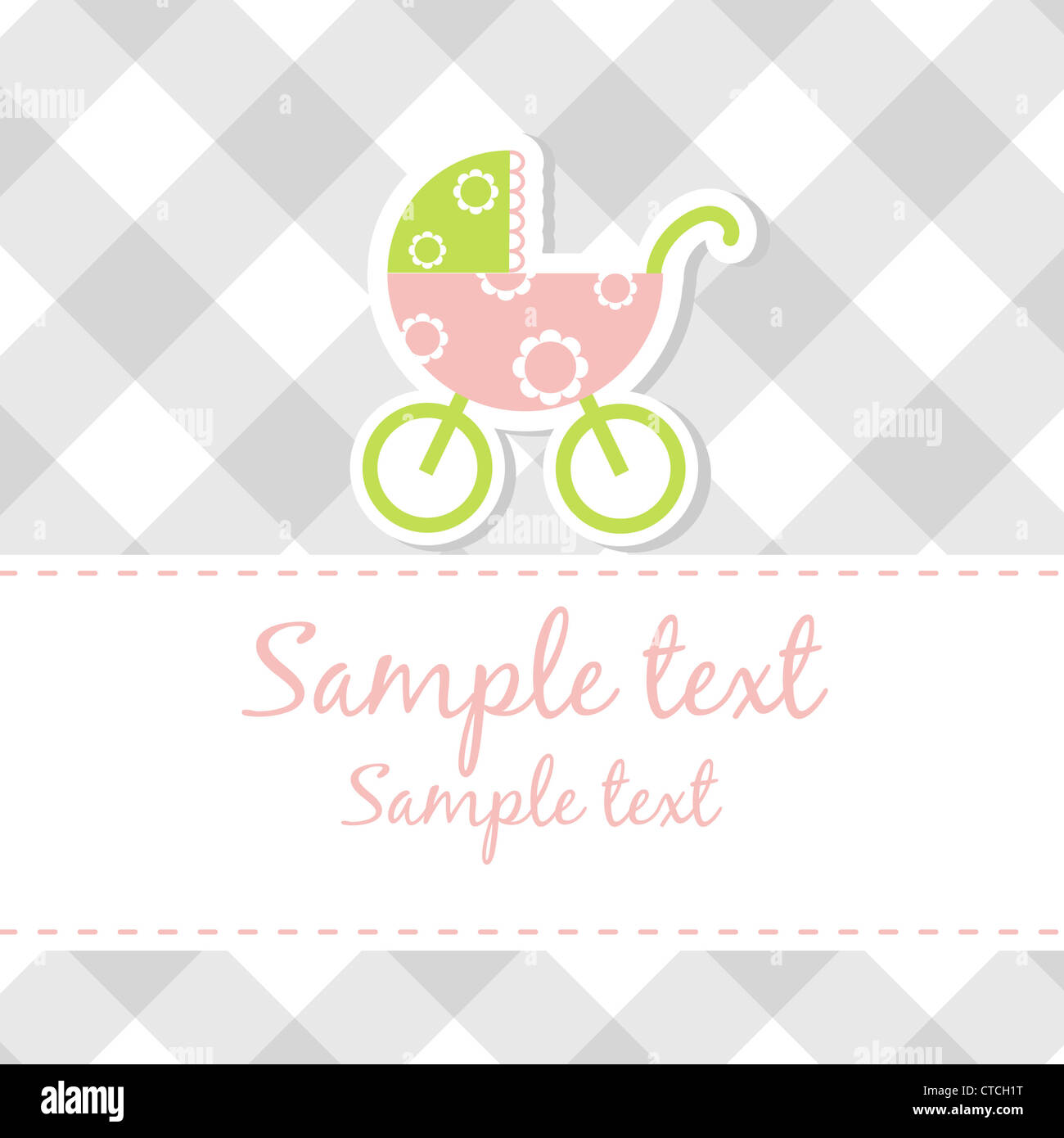 Bébé garçon carte annonce d'arrivée Banque D'Images