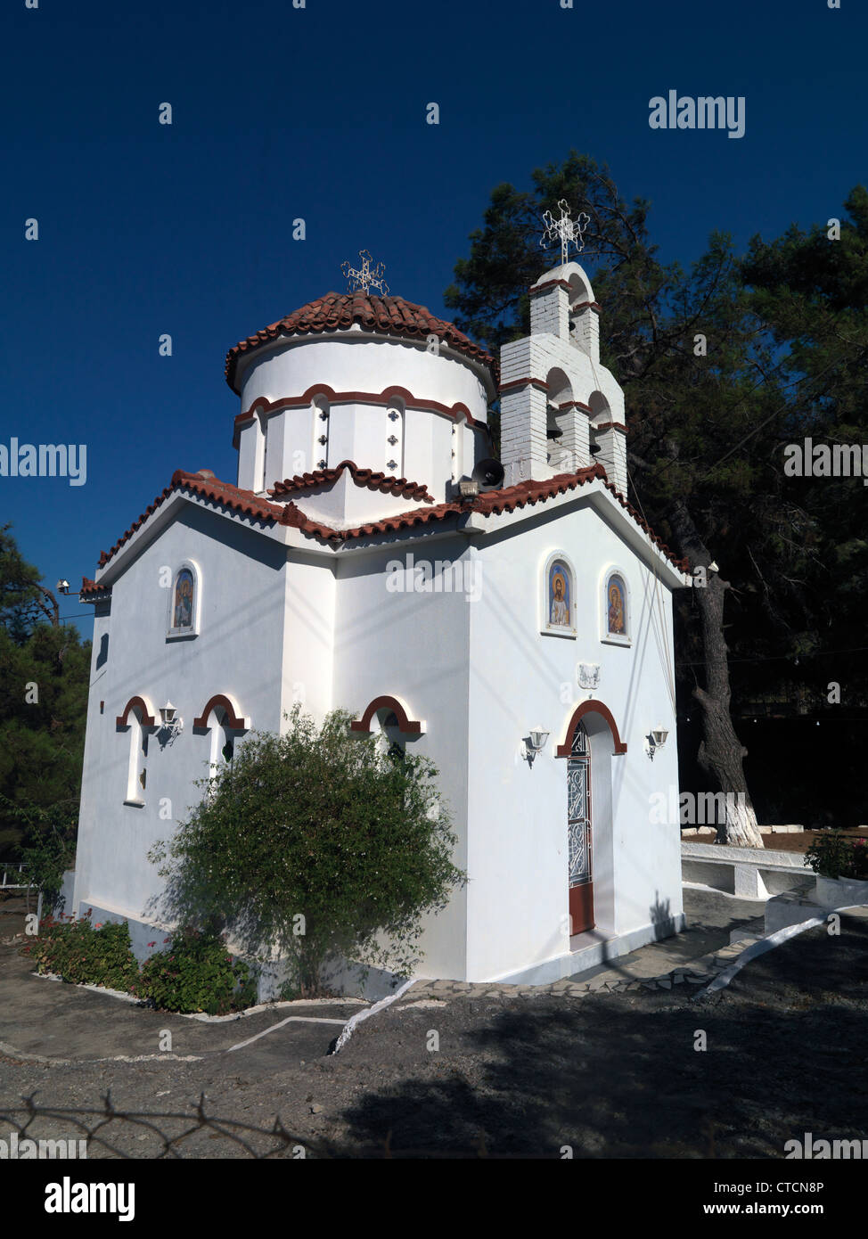 Samos Grèce Ayia Paraskevi Église orthodoxe grecque Banque D'Images