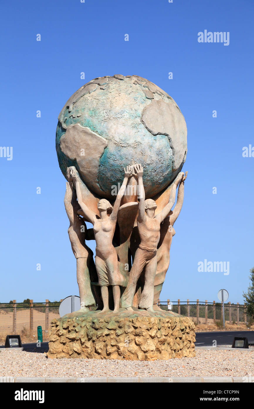 Sculpture en Espagne, l'andalousie Matalascanas Banque D'Images