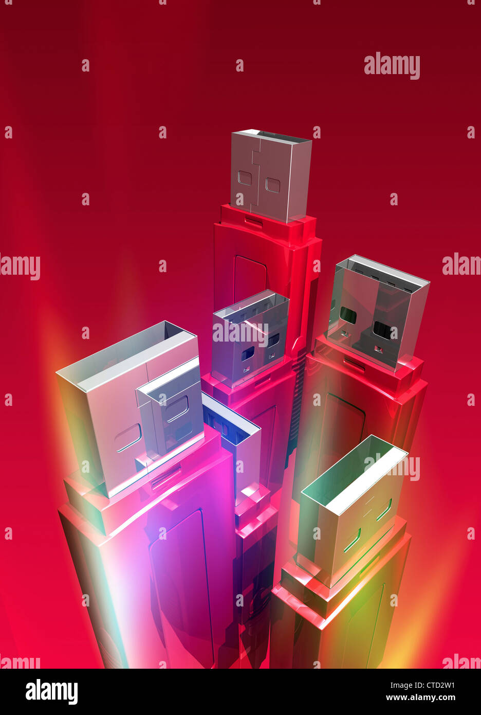 Clés USB artwork Banque D'Images