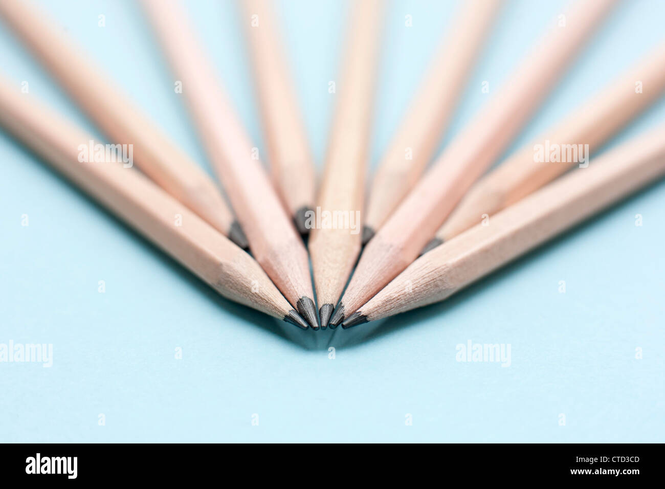 Des crayons affûtés. Banque D'Images